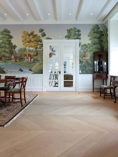 douglas chevron pattern flooring white oil danish estate dining room dinesen 02.jpg