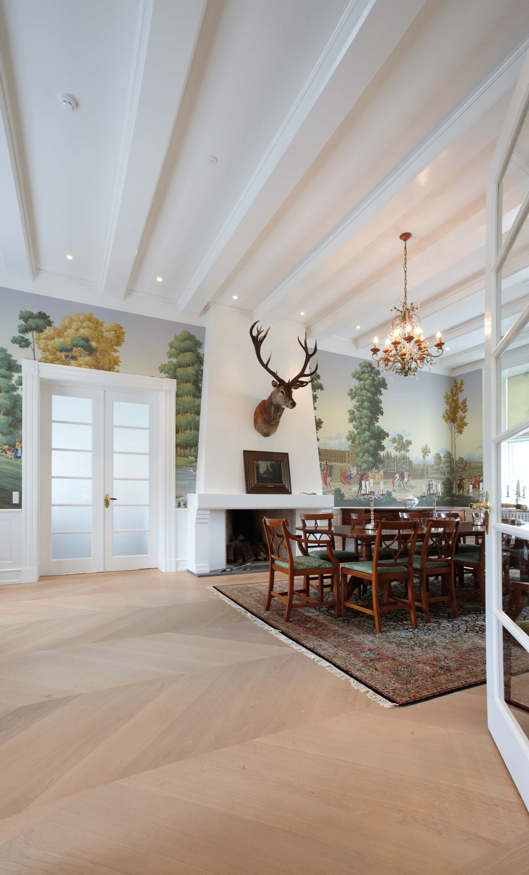 douglas chevron pattern flooring white oil danish estate dining room dinesen.jpg